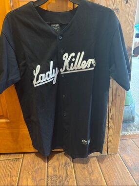 Black "Lady Killer" Baseball Jersey Shirt
